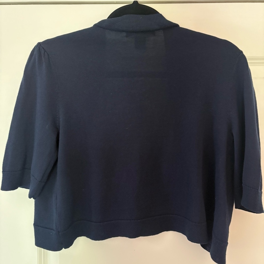 Lauren Ralph Lauren Women’s Cropped Short Sleeve Cardigan - Picture 4 of 11